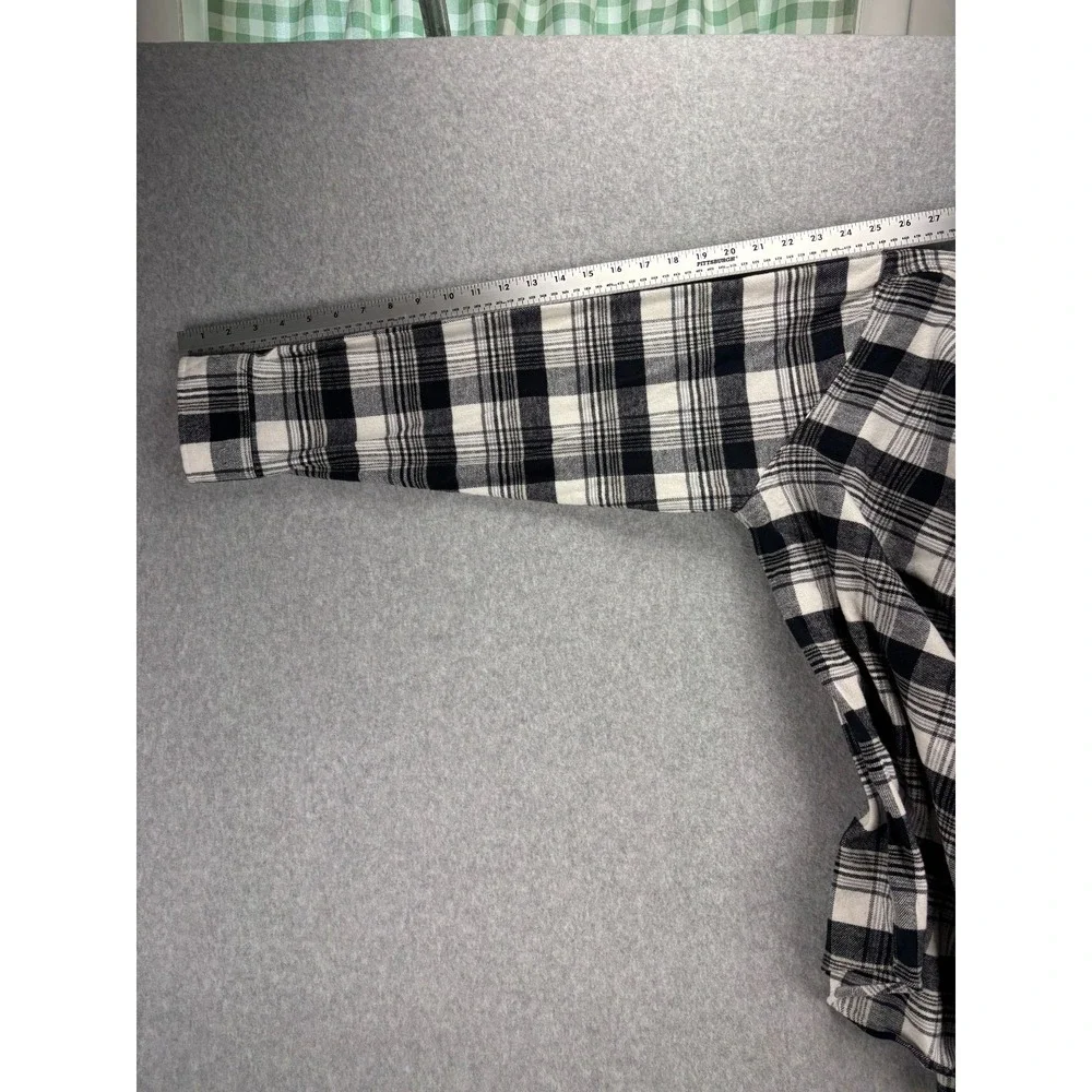 Telluride Flannel Shirt Mens XL Black White Plaid Cotton Workwear Lumberjack - Picture 11 of 13